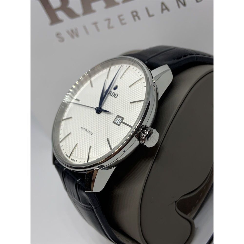 Rado Coupole 763.3876.4 Men's Black Leather Analog Dial Quartz Wrist Watch WAT22 - Picture 4 of 12